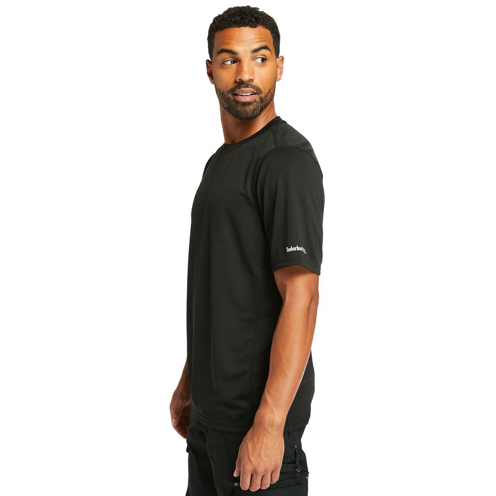 Timberland Mens T-Shirts PRO® Wicking Good Short Sleeve - Black - India MI9168453